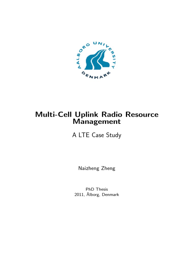 Multi-Cell Uplink Radio Resource Management: A LTE Case Study | PDF ...