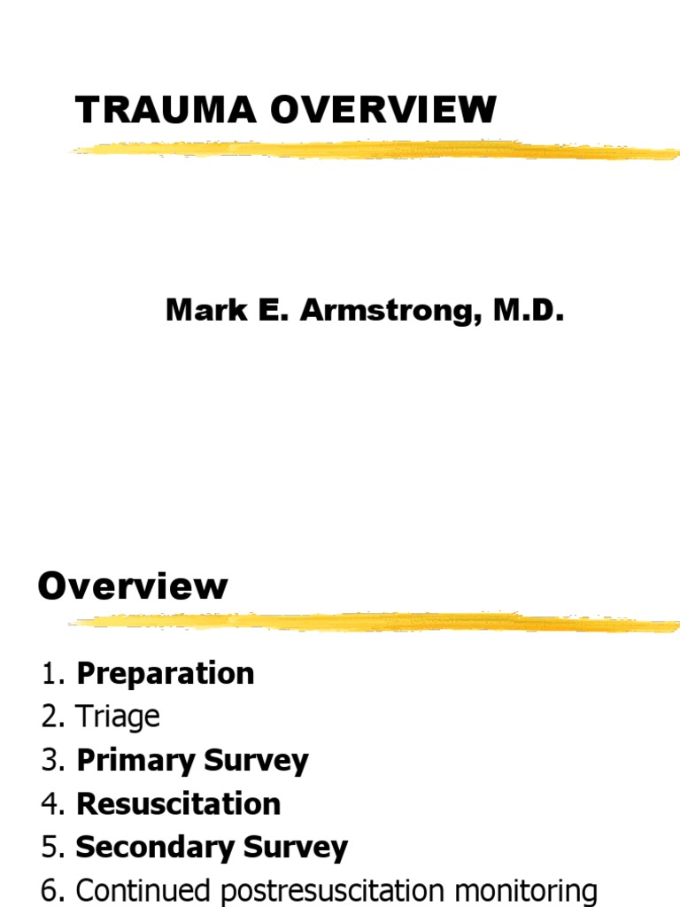Comprehensive Trauma Management Guide | PDF | Medical Emergencies ...