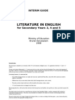 INTERIM GUIDE For Literature in English (SoW)