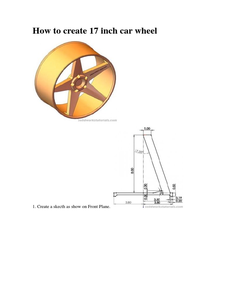 How To Create 17 Inch Car Wheel | PDF