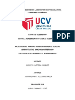 Aplicación Del Principio Non Bis in Idem en El Derecho Administrativo Sancionador Peruano