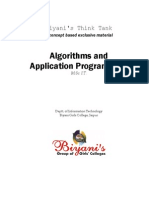 Algorithms and Application Programming