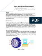 Nonlinear Contact Stress Analysis of Bolted Poles