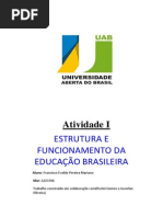 Atividade 1 (Estrutura e Funcionamento Da Educação Brasileira)