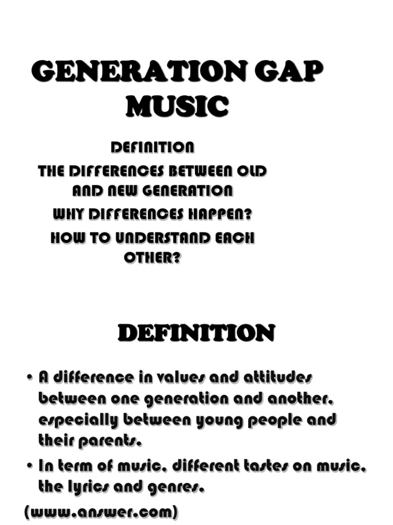 Generation Gap Music1 PDF Hip Hop Music Sound