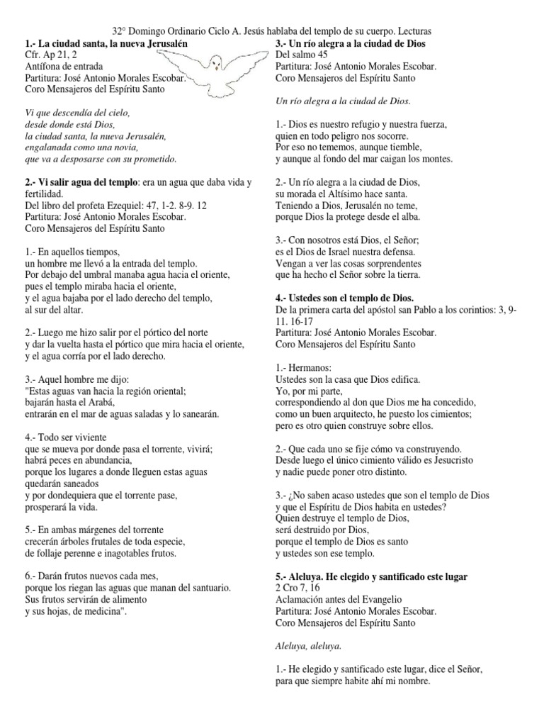 32 Domingo Ordinario Ciclo A Jesús Hablaba Del Templo De