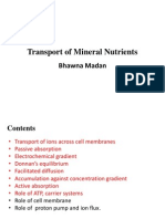 Transport of Mineral Nutrients: Bhawna Madan