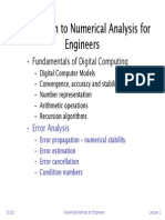 Introduction To Numerical Analysis For Engineers: - Fundamentals of Digital Computing