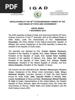 Download Resolutions by the 28th Extra-Ordinary Summit of Heads of State and Government of IGAD  by State House Kenya SN245905622 doc pdf