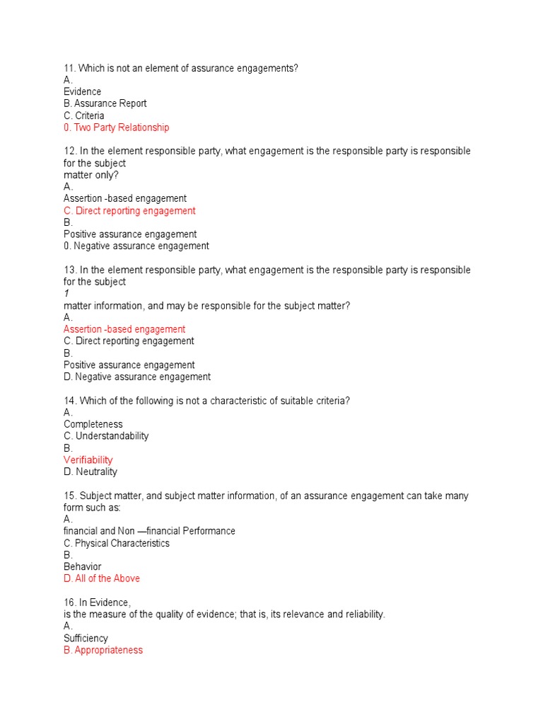 Quiz | PDF | Financial Audit | Internal Control