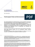 Positionspapier Polizei Und Demonstrationen: Amnesty International