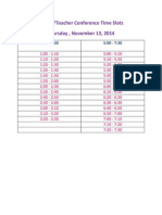 Parent Teacher Slots