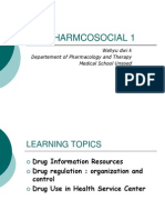 Pharmcosocial 1: Wahyu Dwi K Departement of Pharmacology and Therapy Medical School Unsoed
