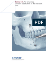 IMF Screw Set. For Temporary, Peri Operative Stabilisation of The Occlusion in Adults