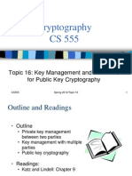 Cryptography CS 555: Topic 16: Key Management and The Need For Public Key Cryptography