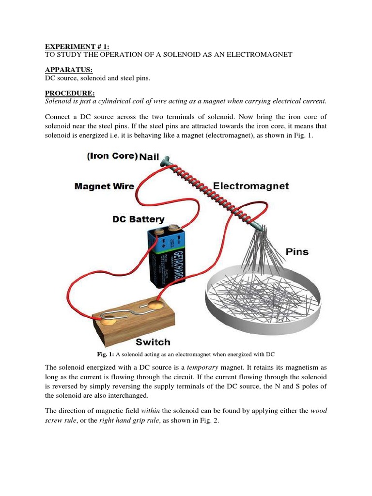Solenoid and Faraday's Law Experiments | PDF | Electromagnetic ...
