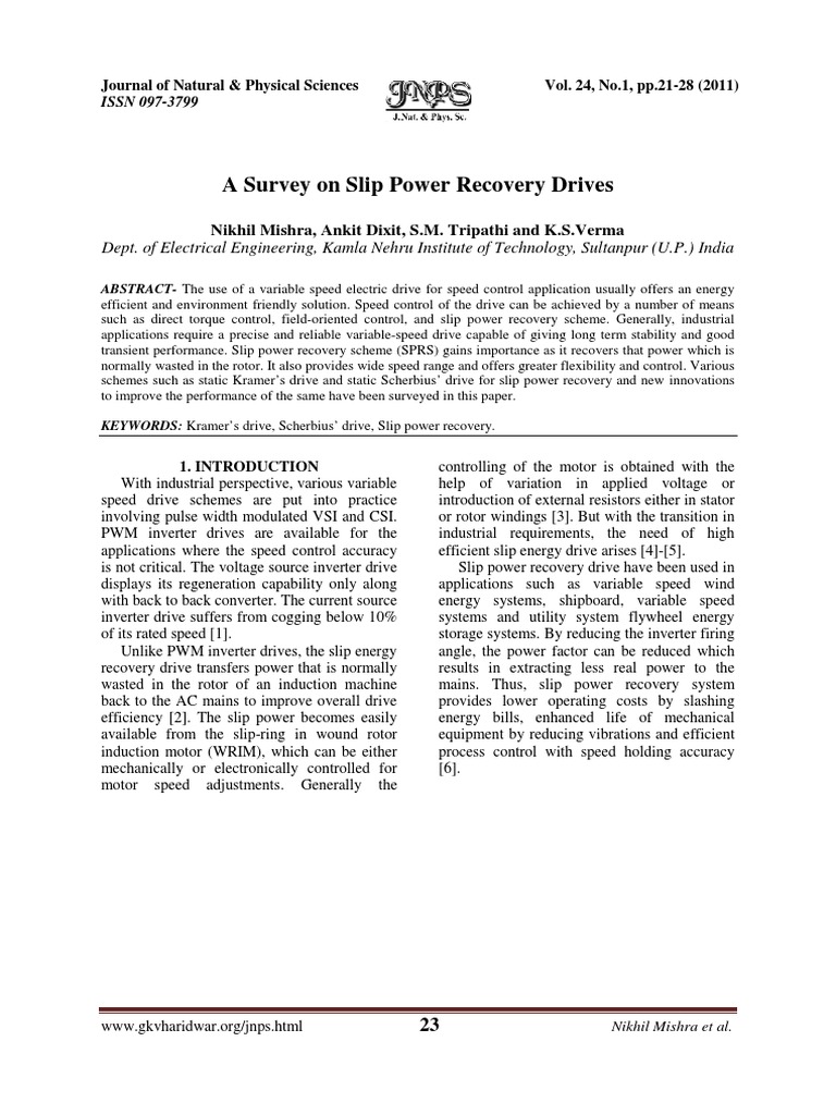 Survey of Slip Power Recovery Drives | PDF | Power Inverter | Rectifier