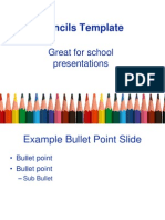 Pencils Template: Great For School Presentations