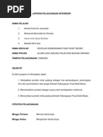 Contoh Laporan Pelaksanaan Internship Kumpulan IPG KDRI