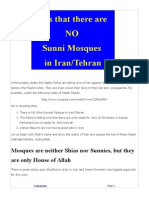 No Sunni Mosques Iran