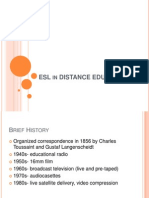 ESL Distance Education History and Delivery Methods