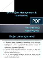 Erp Project Management and Monitoring