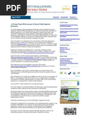 Development Challenges, South-South Solutions: April 2014 Issue
