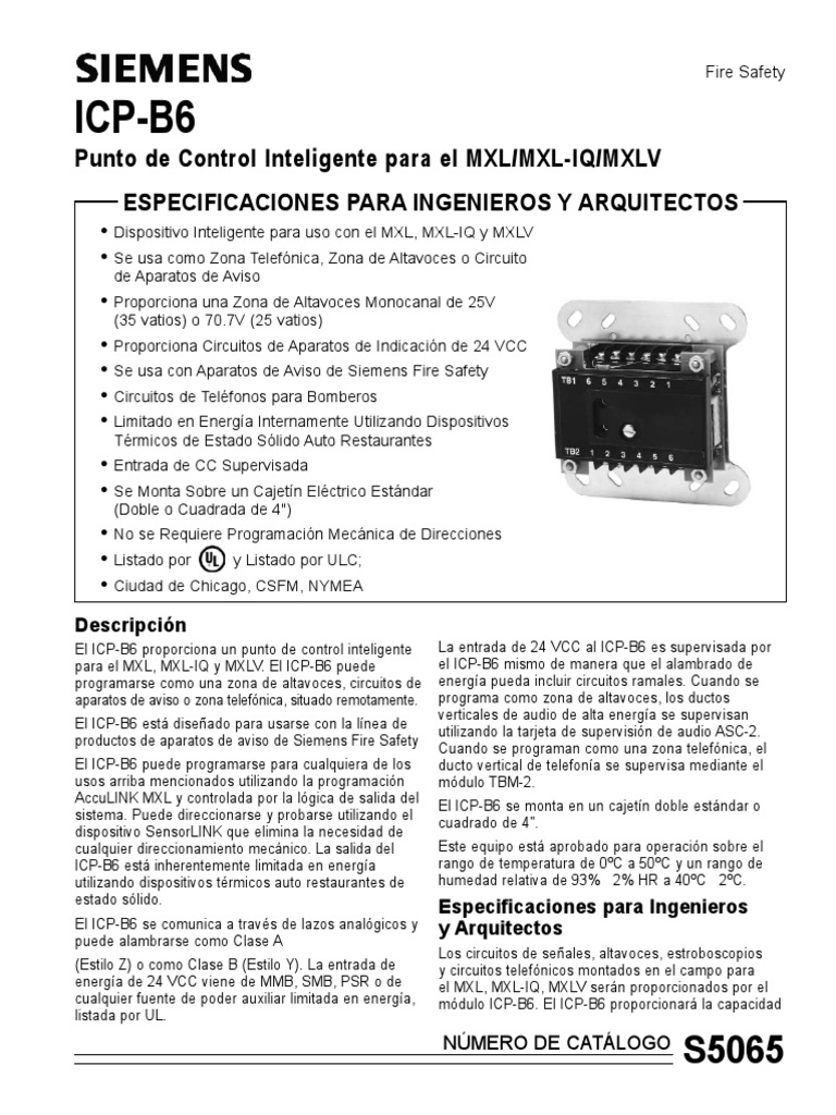 ICP B6 Siemens | PDF | Altoparlante | Señal analoga
