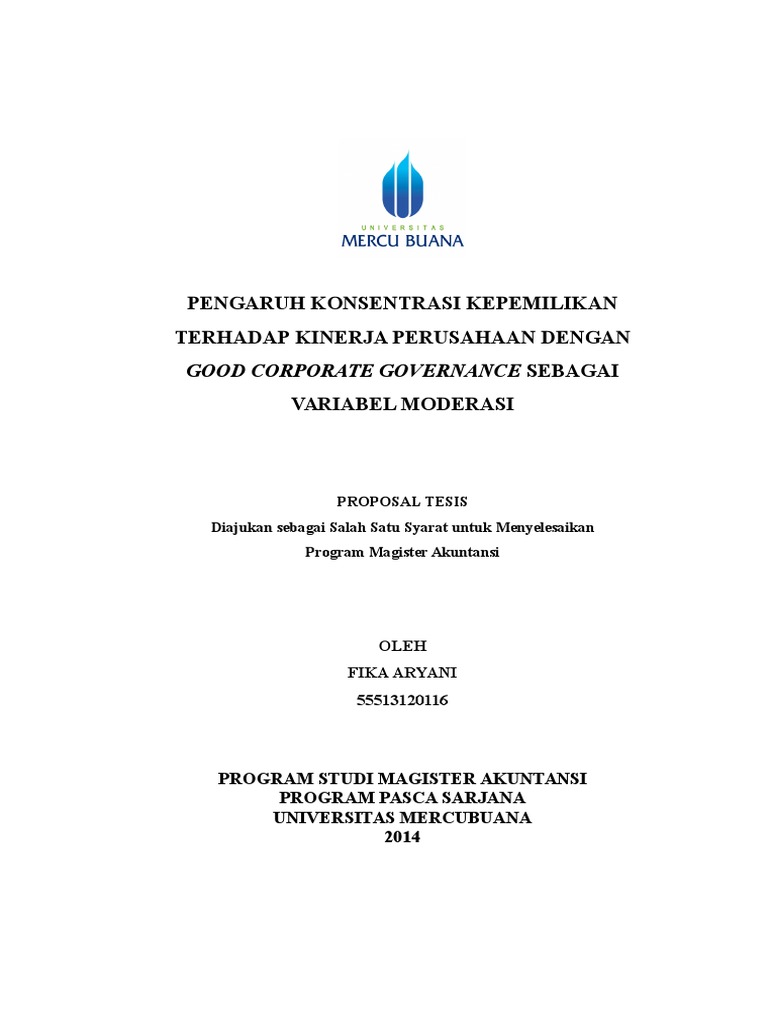 Contoh Tesis Akuntansi