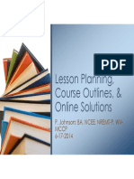 Lesson Planning Course Outline and Online