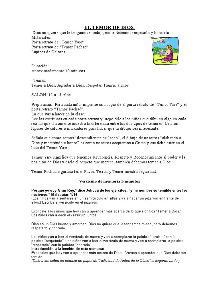 Diferencia Entre Temor A Dios Y Temor De Dios Esta Diferencia