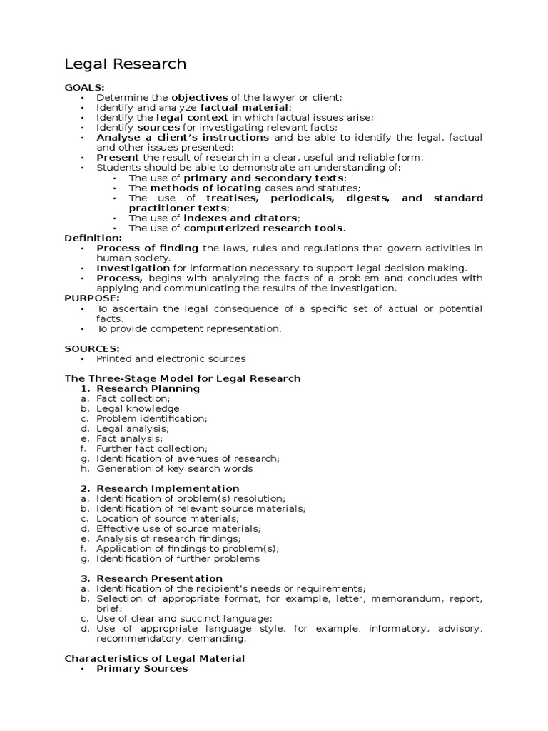 Legal Research Note | PDF