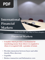 International Financial Markets: Chandra Shekar BM, SJR College For Women, Bangalore