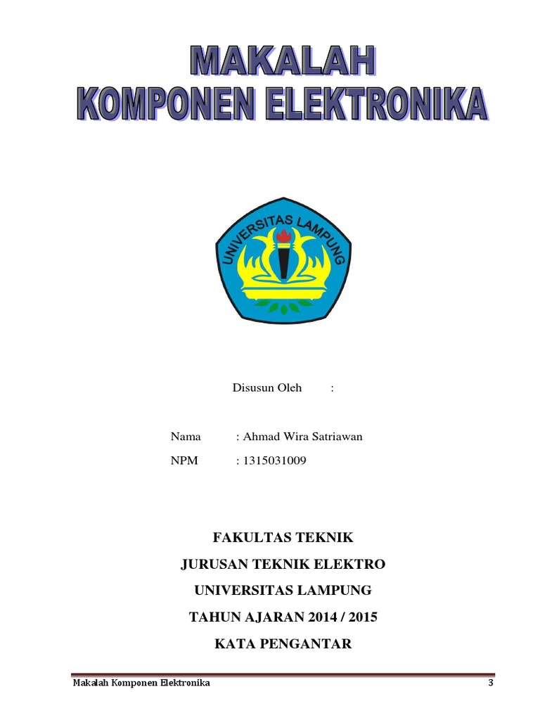 Makalah Komponen Elektronika
