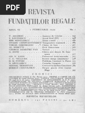 Rev Fundatiilor Regale 1939 02 1 Feb Revista Lunara De