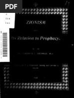 Zionism and Its Relation to Prophecy (1898)