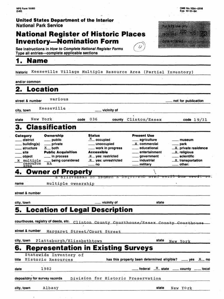 Keeseville Historic District PDF Bridge Conservation