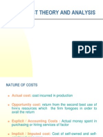 Cost Theory and Analysis