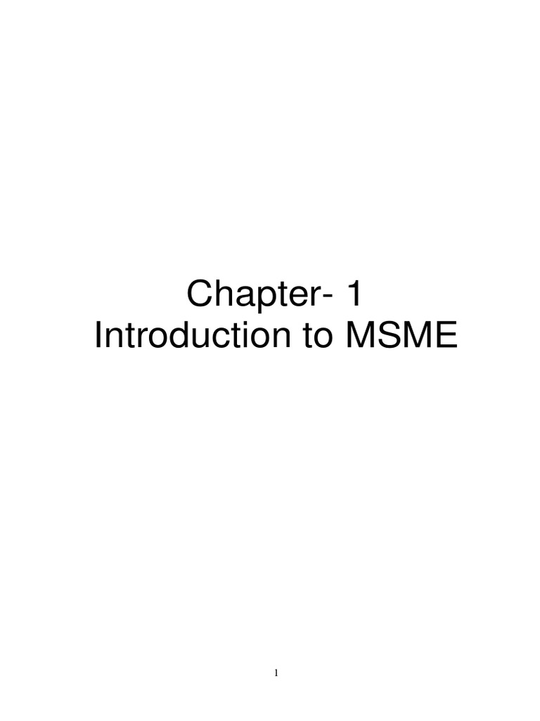 Commerehensive Project Report On MSME | PDF | Cooperative | Banks