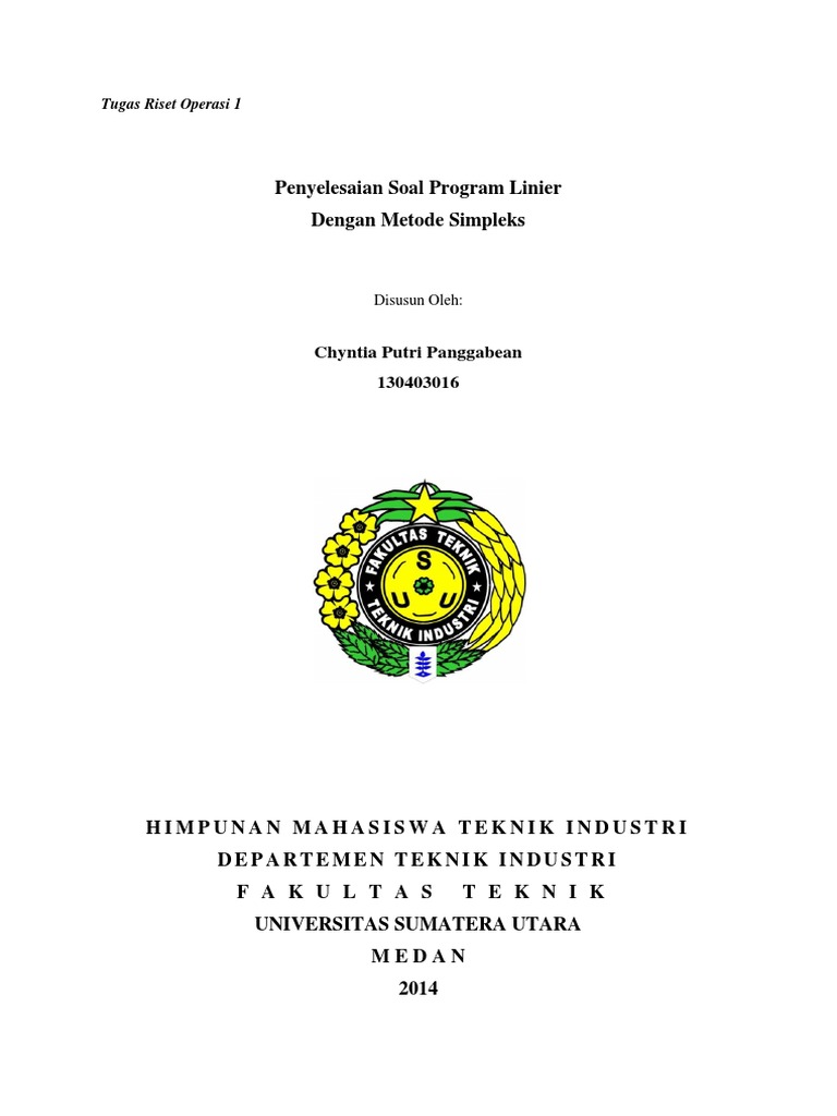 Contoh Soal Dan Jawaban Riset Operasi Program Linier - Dapatkan Contoh