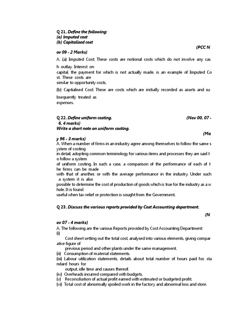 Understanding Imputed Costs in Accounting | PDF