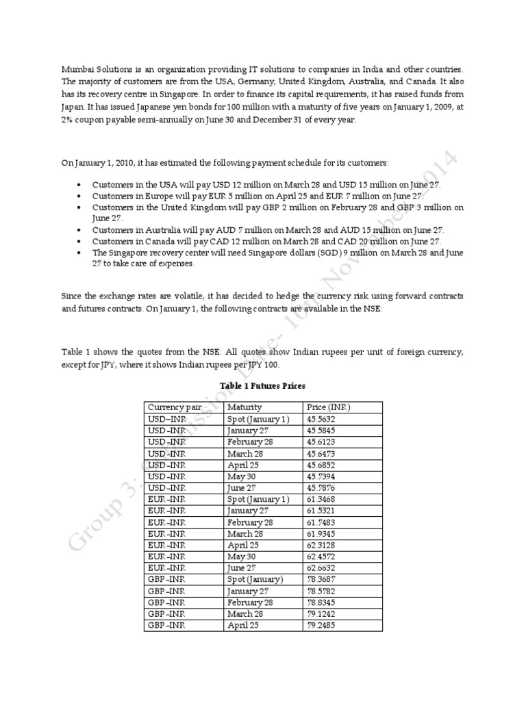 Case Study On Currency Hedging | PDF | Hedge (Finance) | Exchange Rate
