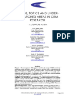 Trends, Topics and Underresearched Ares in CRM - A Litterature Review (1)
