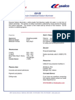 Technical Data Sheet: Granular Unstabilized Sodium Aluminate