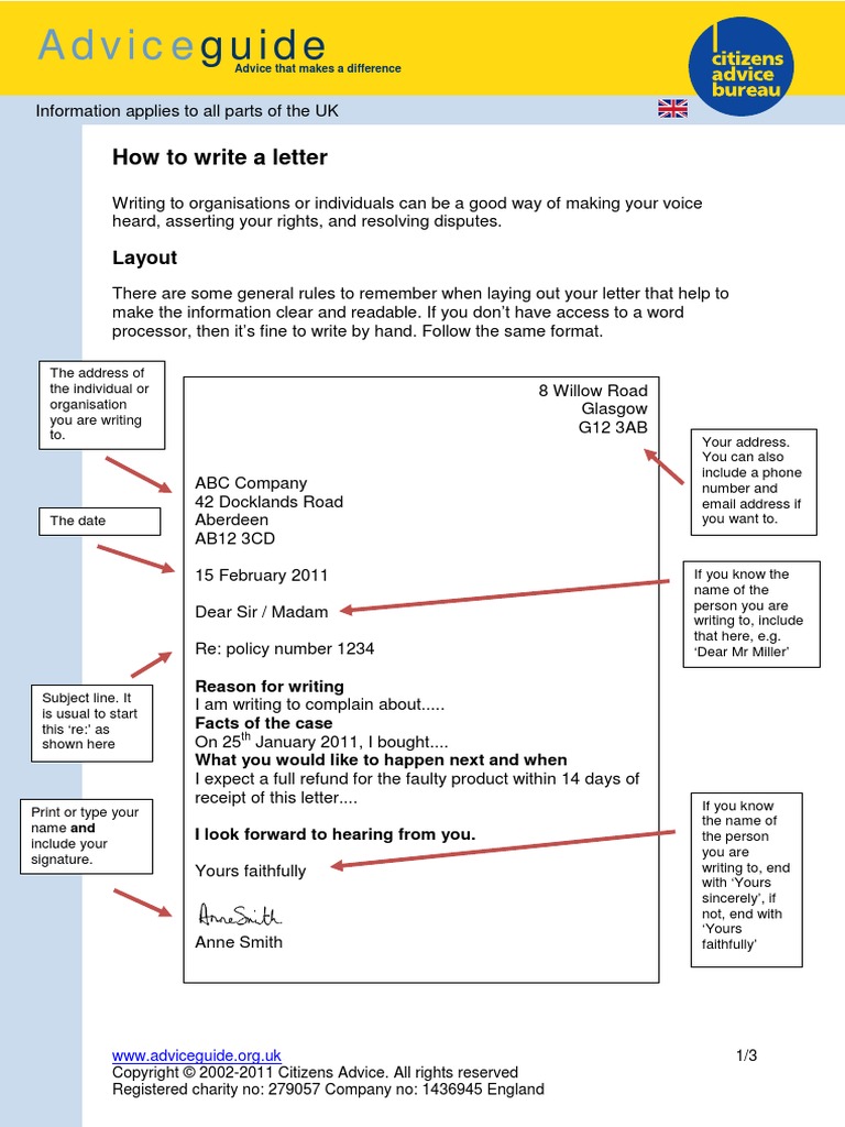 How To Write A Letter PDF Cheque Business