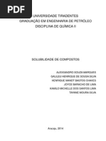 Relatório Solubilidade de Compostos