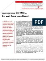 Rentabilité du TGV…  Le vrai faux problème! 