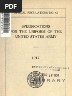 (1917) Specifications for the Uniform of the United States Army