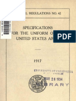 (1917) Specifications For The Uniform of The United States Army