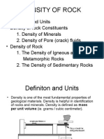 Density of Rock